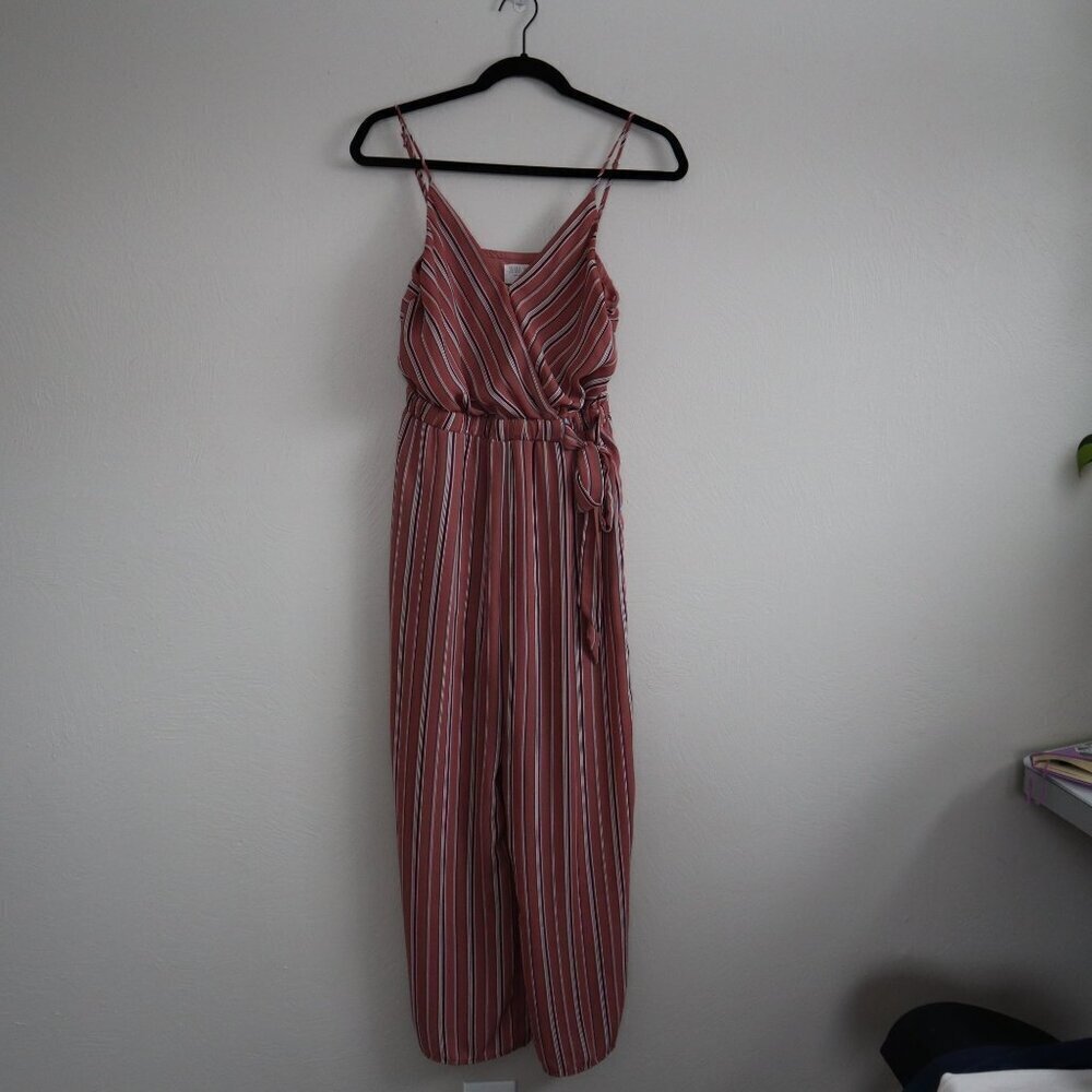 Sierra Sky Striped Pink Jumpsuit Size Medium